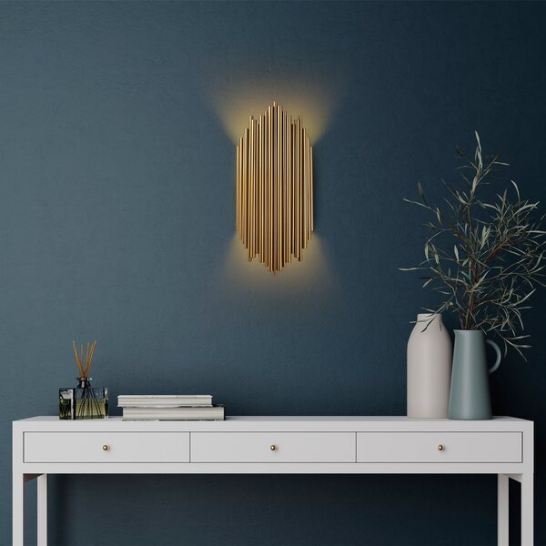 Opviq Nástenná lampa Kara zlatá