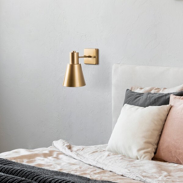 Opviq Nástenná lampa Funnel zlatá