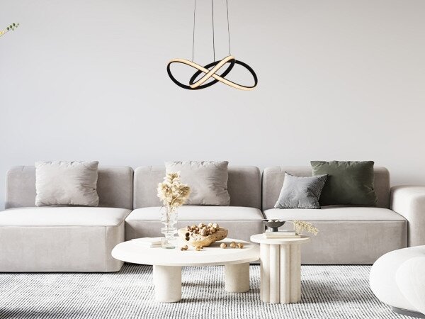 LED Stmievateľný luster na lanku LED/65W/230V 3000-6500K + diaľkové ovládanie