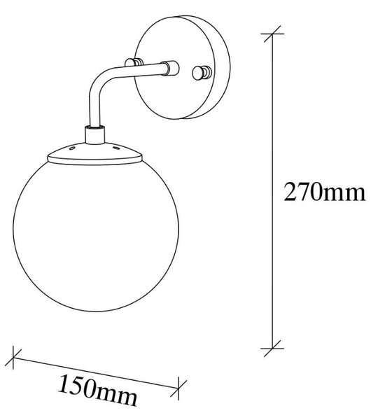 Opviq Nástenná lampa Horn I zlatá