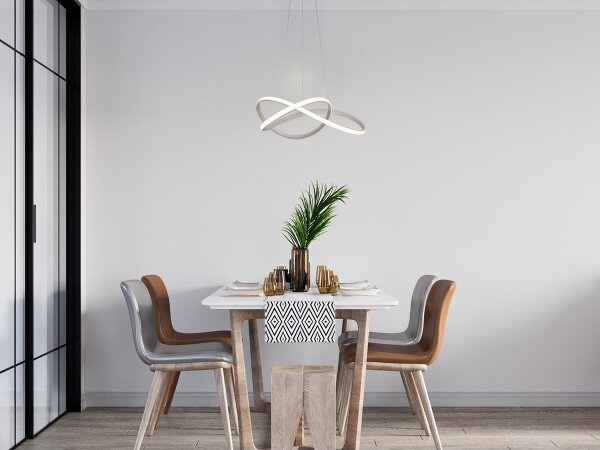 Stmievateľný LED luster na lane LED/85W/230V 3000-6500K + diaľkové ovládanie
