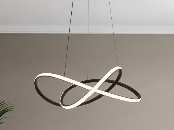 LED Stmievateľný luster na lanku LED/85W/230V 3000-6500K + diaľkové ovládanie