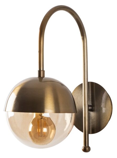 Opviq Nástenná lampa Karsor mosadz/číra