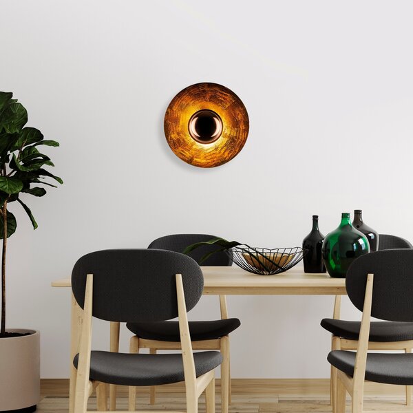 Opviq Nástenná lampa Kurt 38 cm medená