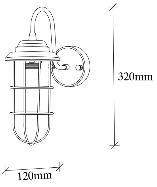 Opviq Nástenná lampa Mahoni zlatá