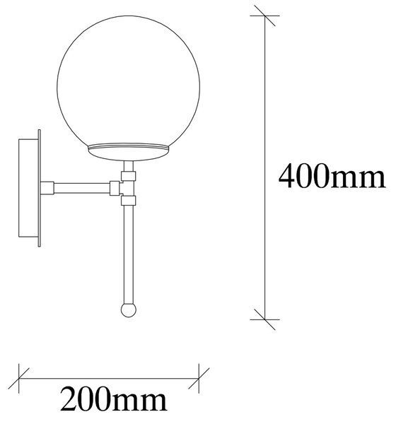 Opviq Nástenná lampa Mudoni zlatá