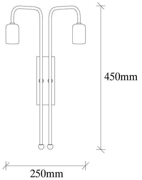Opviq Nástenná lampa Mum zlatá