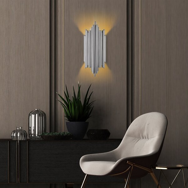 Opviq Nástenná lampa Reis chróm