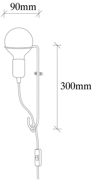 Opviq Nástenná lampa Pota medená