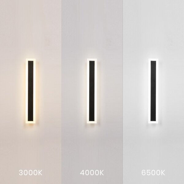 LED vonkajšie nástenné svietidlo WOW LED/20W/230V 3000/4000/6500K 60 cm IP54 čierne