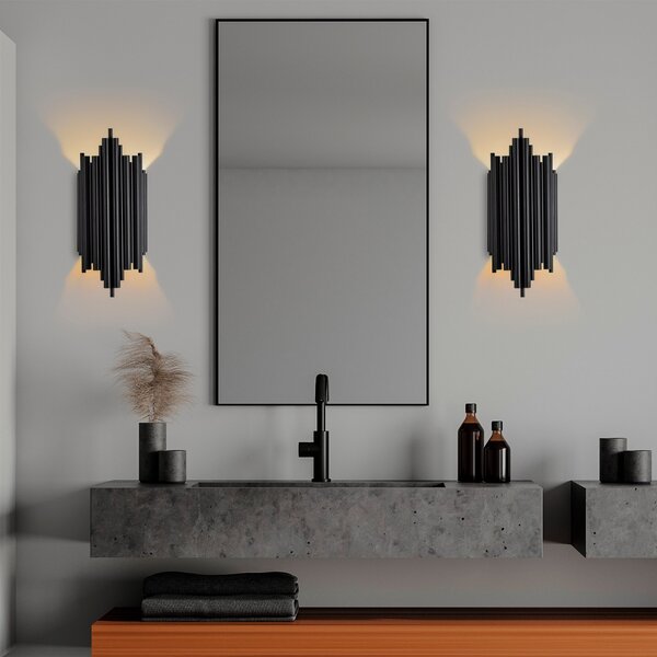 Opviq Nástenná lampa Reis čierna