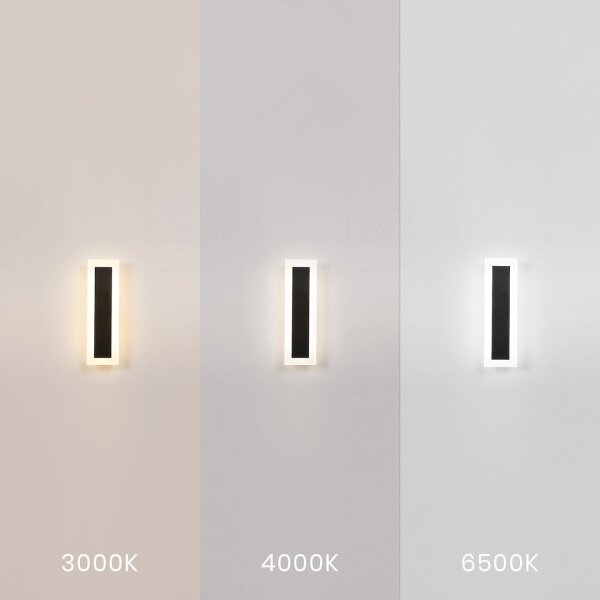 LED vonkajšie nástenné svietidlo WOW LED/10W/230V 3000/4000/6500K 30 cm IP54 čierne
