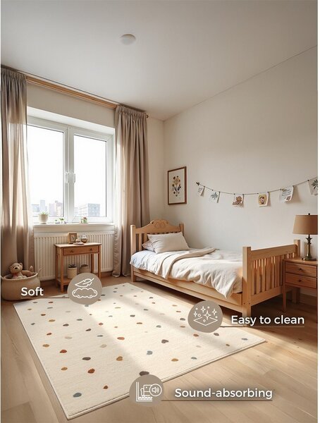 Krémový detský koberec 160x235 cm Funny Dots – Hanse Home