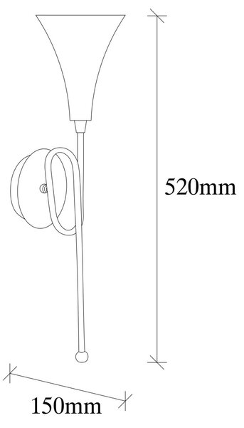 Opviq Nástenná lampa Sarmal zlatá