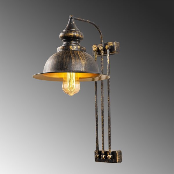 Opviq Nástenná lampa Saglam III mosadz