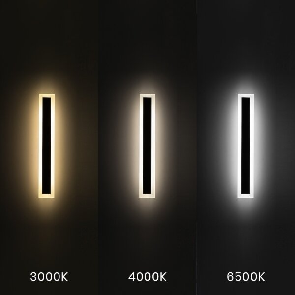 LED vonkajšie nástenné svietidlo WOW LED/20W/230V 3000/4000/6500K 60 cm IP54 čierne