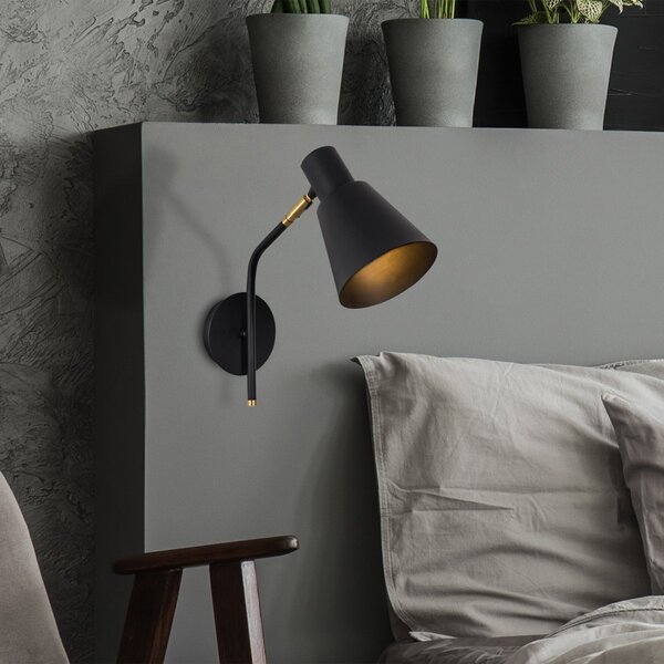 Opviq Nástenná lampa Sivani I čierna