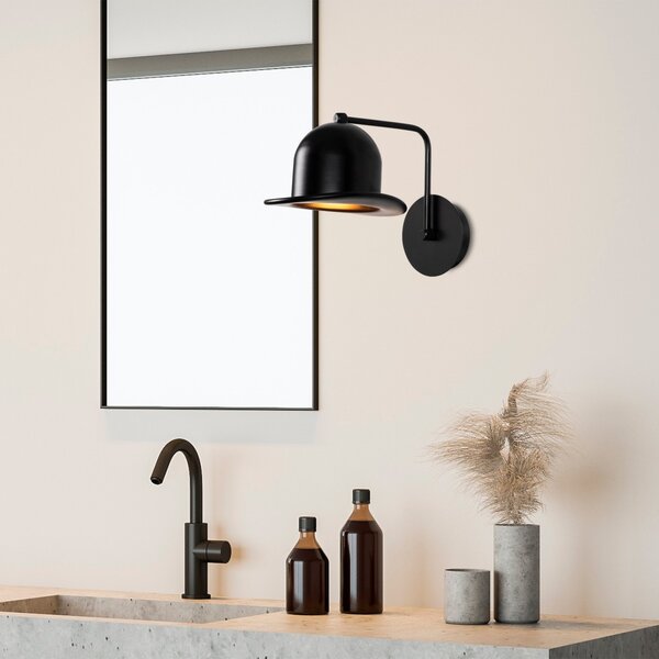 Opviq Nástenná lampa Sivani Hat čierna
