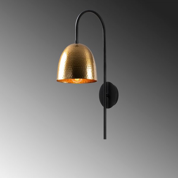 Opviq Nástenná lampa Táto čierna/mosadz