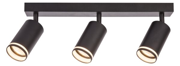 Bodové svietidlo PIPE 3xGU10/10W/230V čierne
