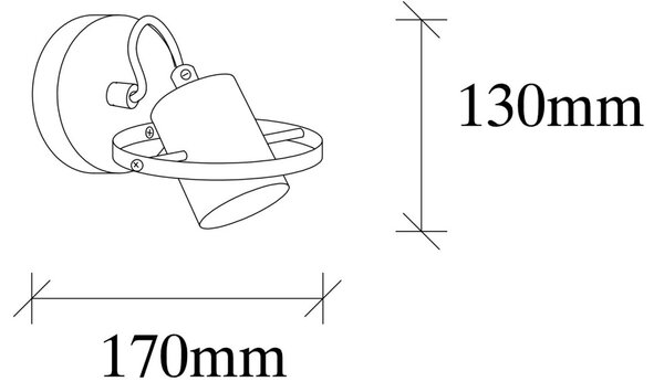 Opviq Nástenná lampa Vaveyla zlatá