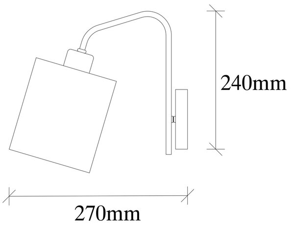 Opviq Nástenná lampa Ve I biela