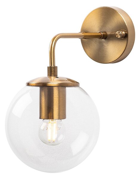 Opviq Nástenná lampa Viran retro zlatá/číre sklo