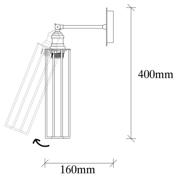 Opviq Nástenná lampa Zumra čierna
