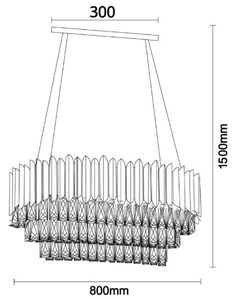 Brilagi - Závesný luster CARLOS na lanku 10xE14/40W/230V