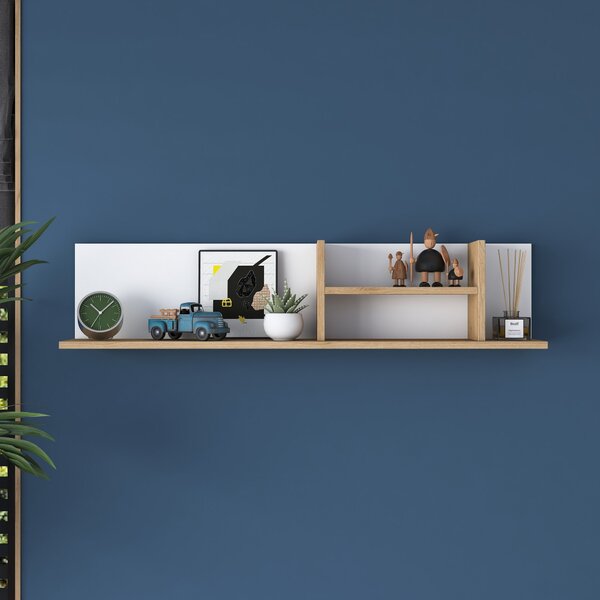 Kalune Design Nástenná polica AE103 biela/orech