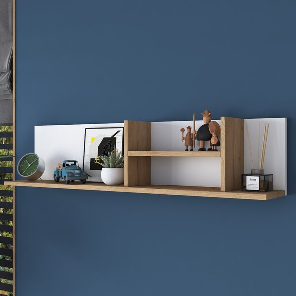 Kalune Design Nástenná polica AE103 biela/orech