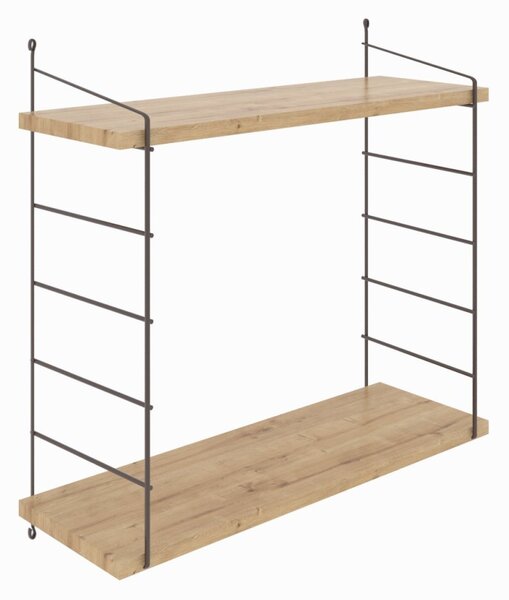 Kalune Design Nástenná polica ARMONI 72 cm dub remeselný zlatý/hnedá