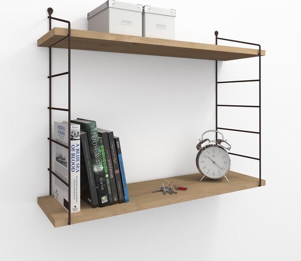 Kalune Design Nástenná polica ARMONI 72 cm dub remeselný zlatý/hnedá