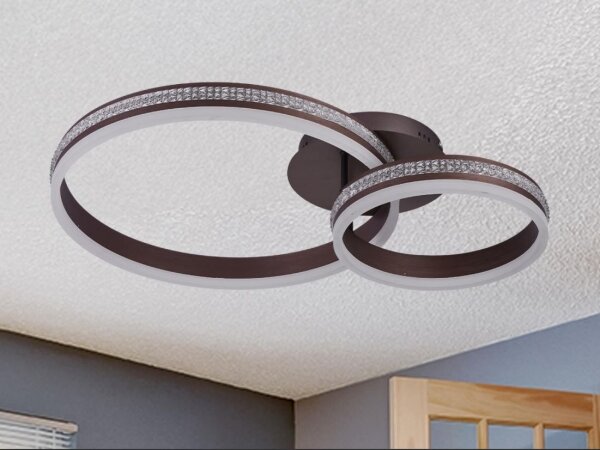 LED stmievateľný prisadený luster LED/110W/230V 3000-6500K + diaľkové ovládanie