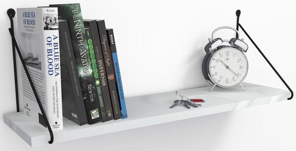 Kalune Design Nástenná polica ARMONI III 72 cm biela/čierna