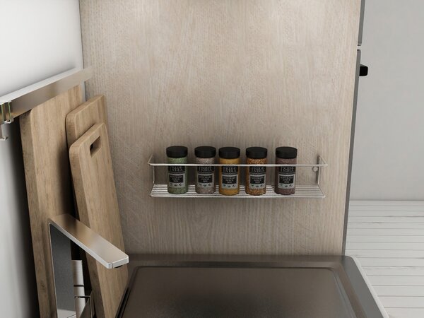 Kalune Design Nástenná polica BANYO chróm