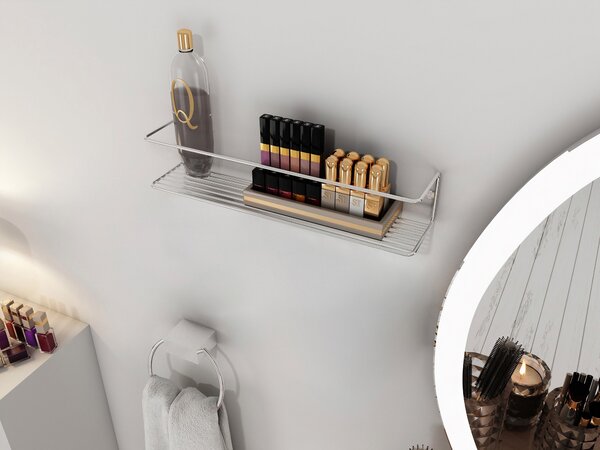 Kalune Design Nástenná polica BANYO chróm