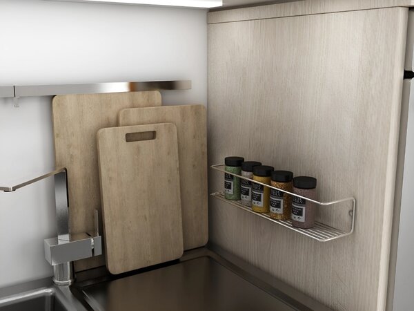 Kalune Design Nástenná polica BANYO chróm