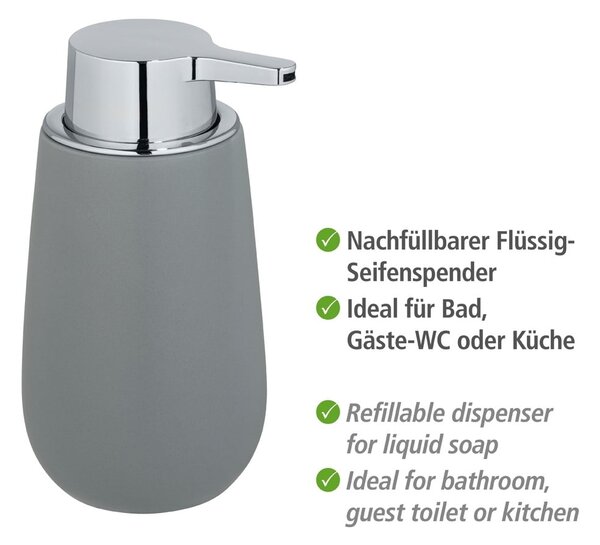 Sivý keramický dávkovač mydla 320 ml Badi – Wenko