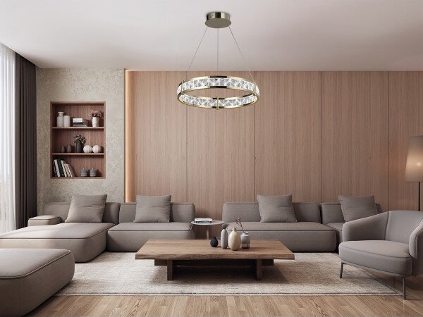 LED stmievateľný luster na lanku ENRIQUE LED/55W/230V 3000-6000K +diaľkové ovládanie