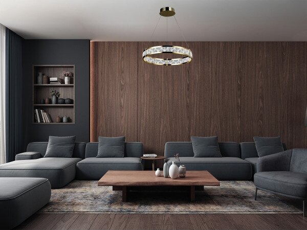 LED Stmievateľný luster na lanku ENRIQUE LED/40W/230V 3000-6000K +diaľkové ovládanie