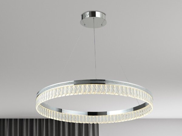 LED stmievateľný krištáľový luster na lane THALIA LED/55W/230V 3000-6000K + diaľkové ovládanie