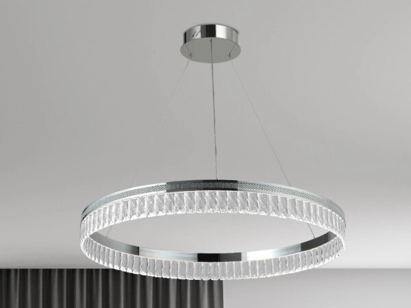 LED stmievateľný krištáľový luster na lane THALIA LED/55W/230V 3000-6000K + diaľkové ovládanie