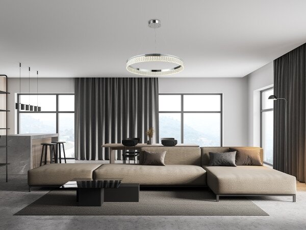 LED stmievateľný krištáľový luster na lane THALIA LED/55W/230V 3000-6000K + diaľkové ovládanie