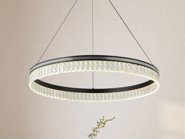LED stmievateľný krištáľový luster na lanku THALIA LED/55W/230V 3000-6000K + DO