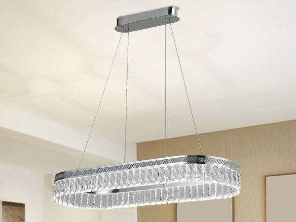 Stmievateľný LED krištáľový luster na lanku THALIA LED/50W/230V 3000-6000K + diaľkové ovládanie