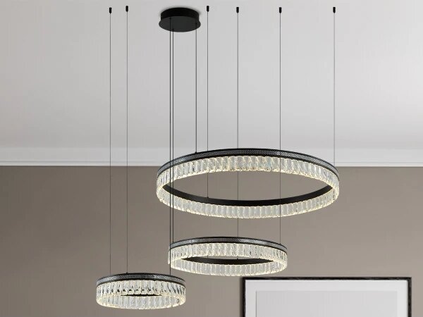 LED stmievateľný krištáľový luster na lanku THALIA LED/120W/230V 3000-6000K + diaľkové ovládanie