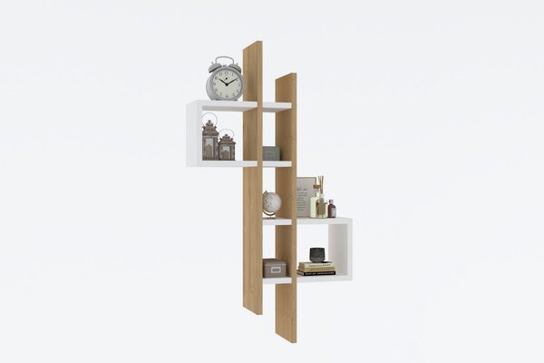 Kalune Design Nástenná polica EMSE dub safírový/biely