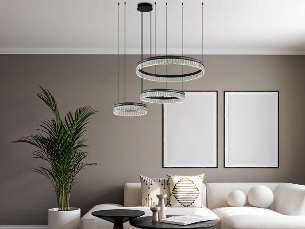 LED stmievateľný krištáľový luster na lanku THALIA LED/120W/230V 3000-6000K + diaľkové ovládanie
