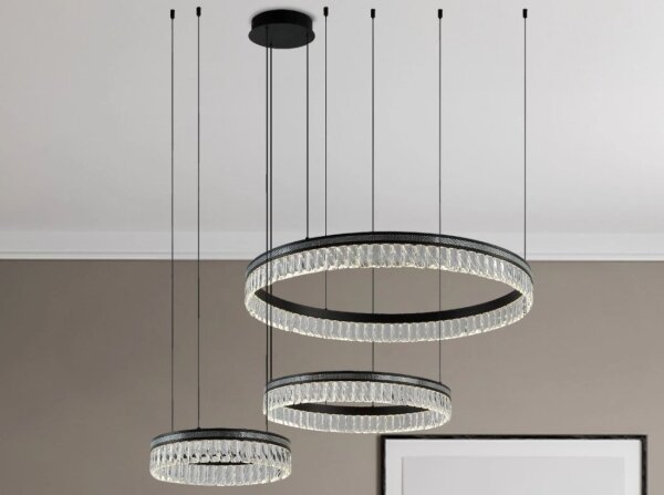 LED stmievateľný krištáľový luster na lanku THALIA LED/120W/230V 3000-6000K + diaľkové ovládanie